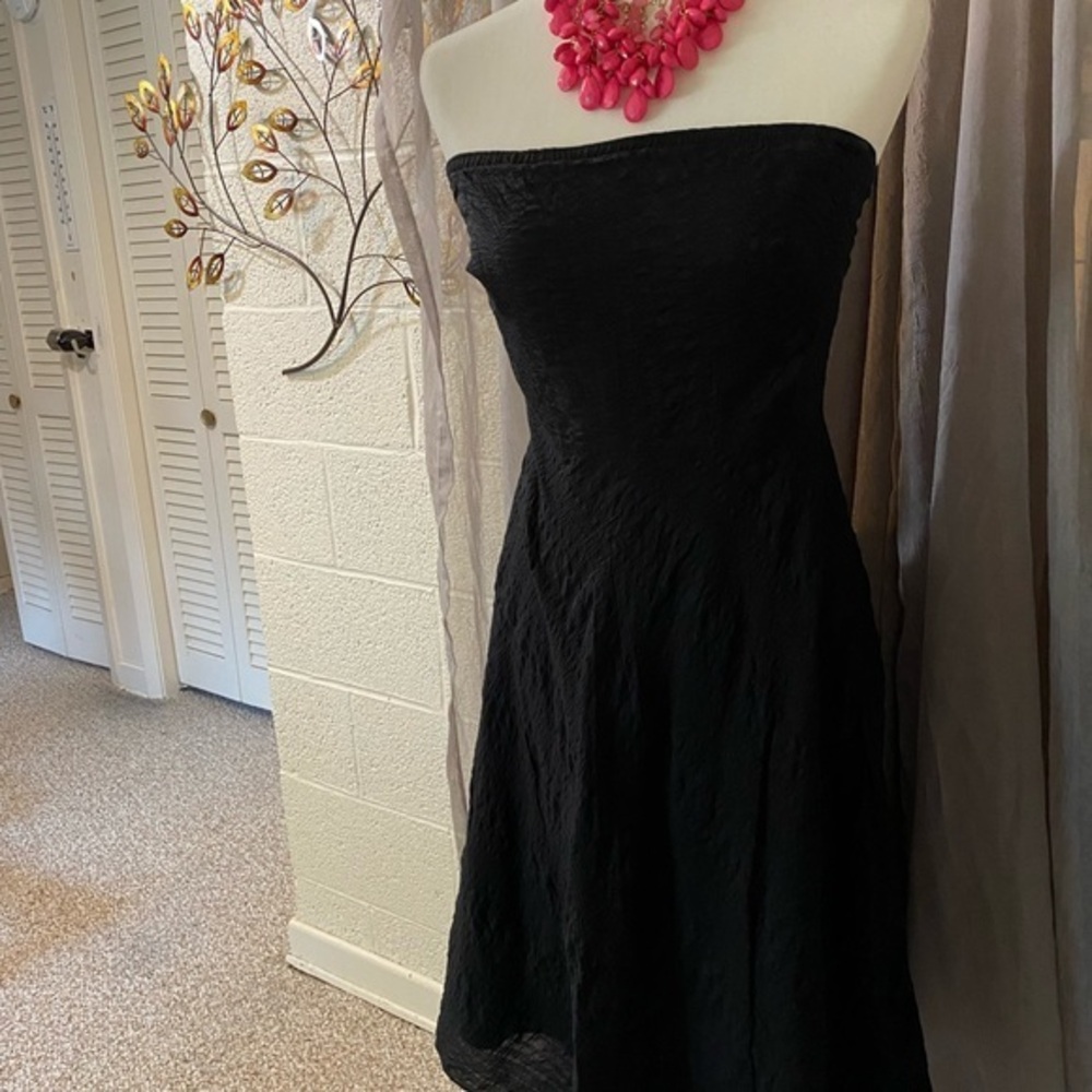 J Crew strapless black cocktail dress 8